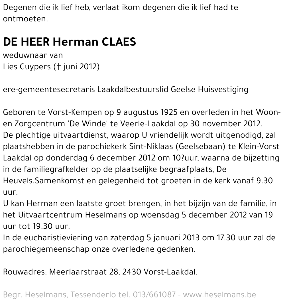 Herman Claes