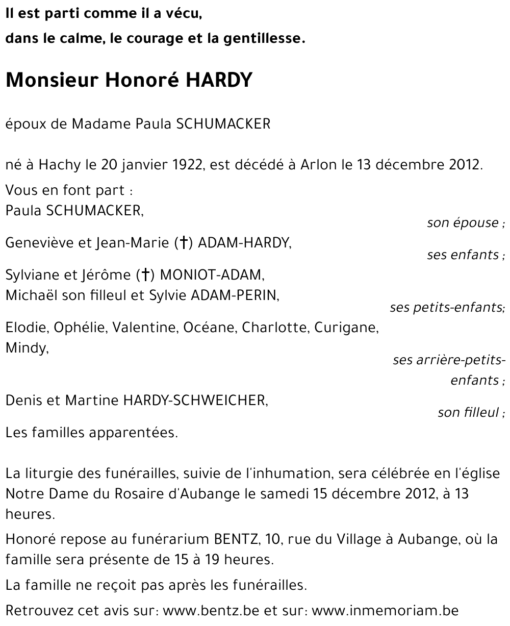 Honoré HARDY