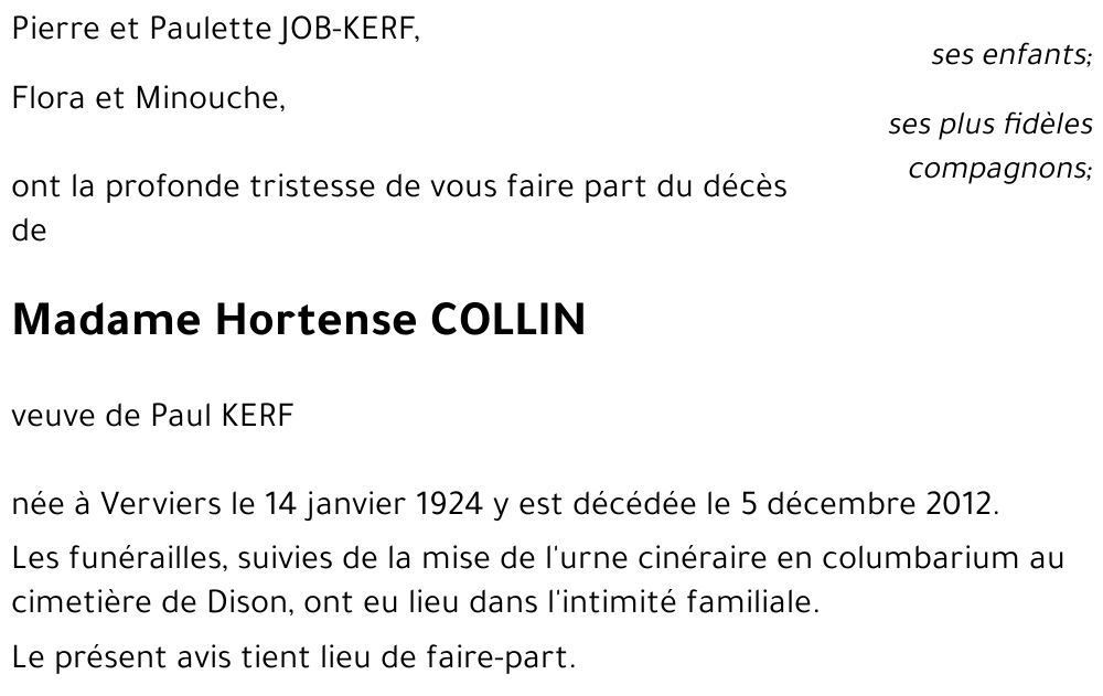 Hortense COLLIN