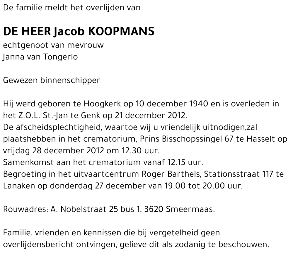 Jacob Koopmans