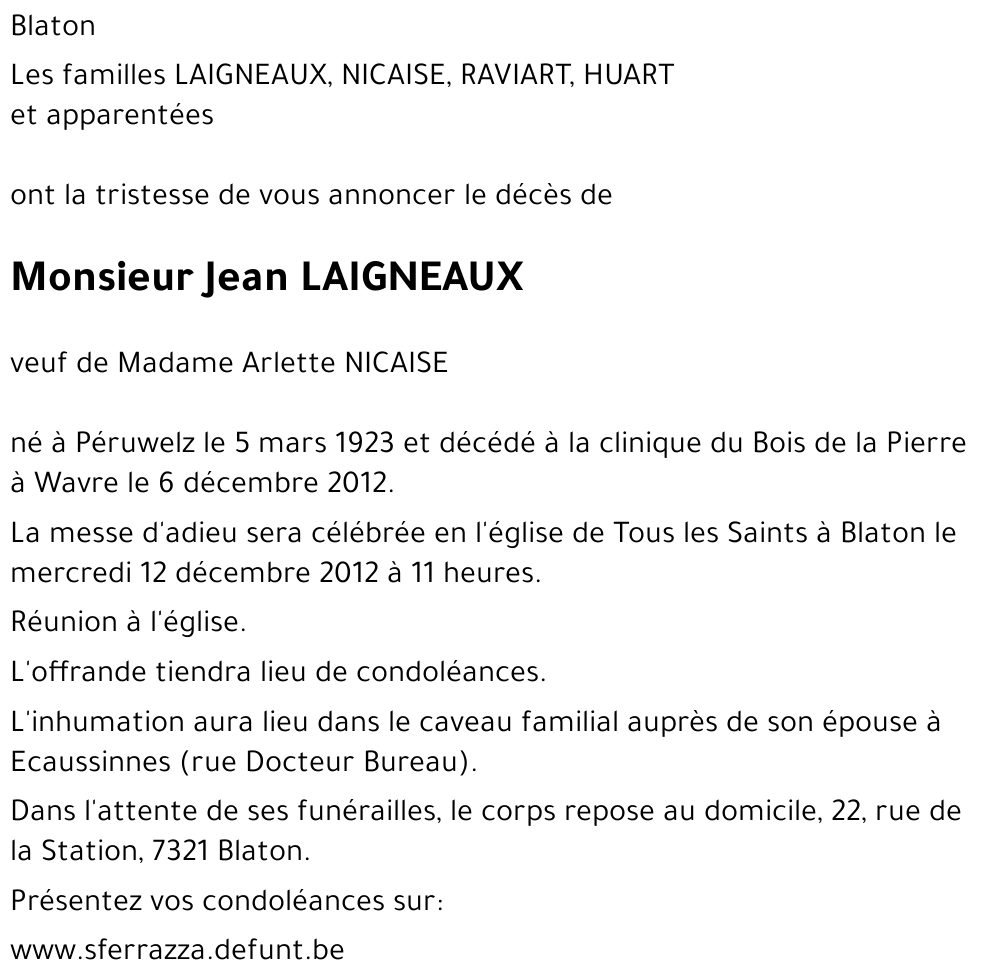 Jean LAIGNEAUX