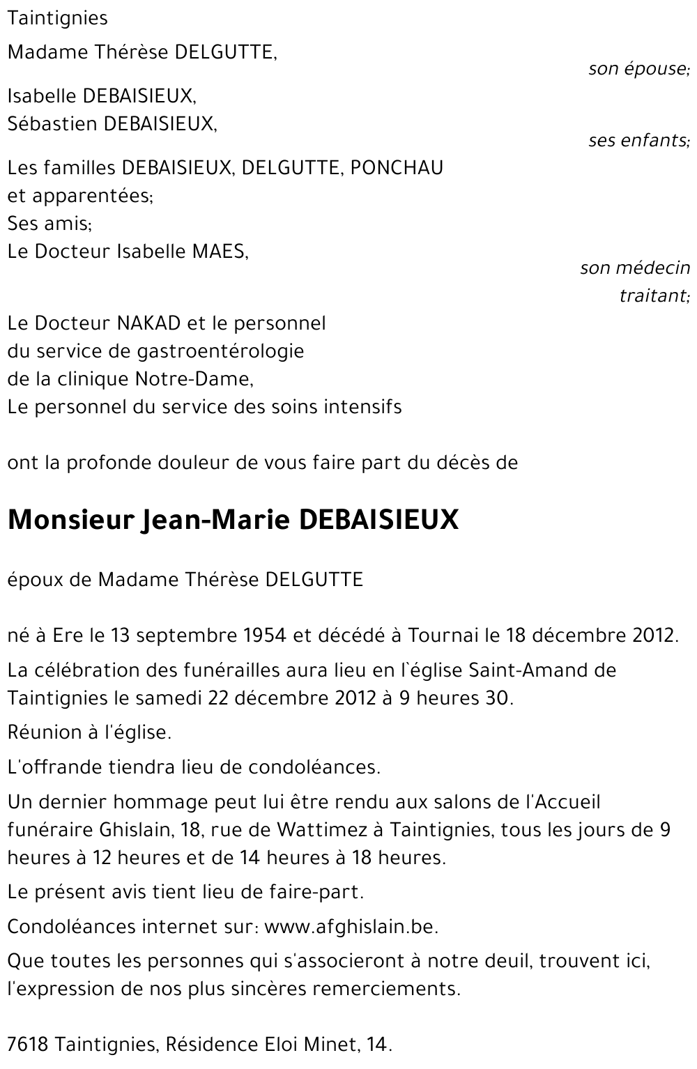 Jean-Marie DEBAISIEUX