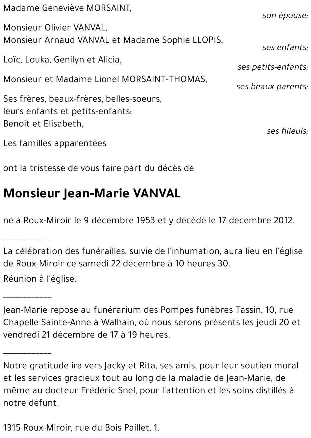 Jean-Marie VANVAL