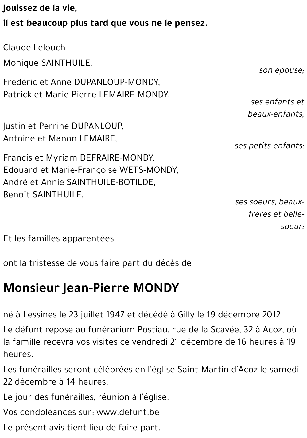 Jean-Pierre MONDY