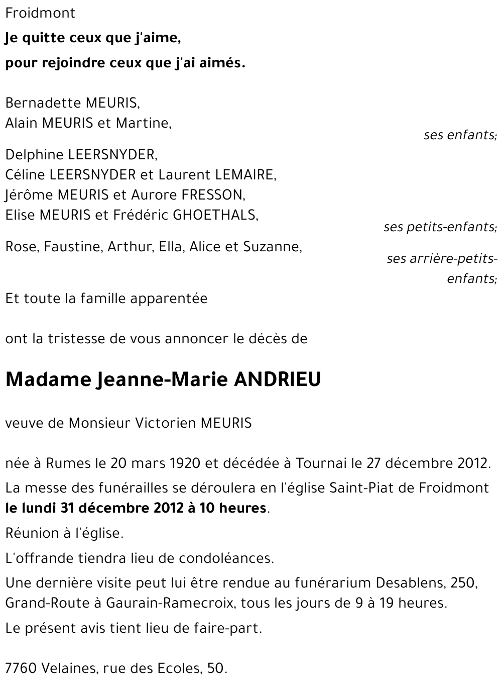 Jeanne-Marie ANDRIEU