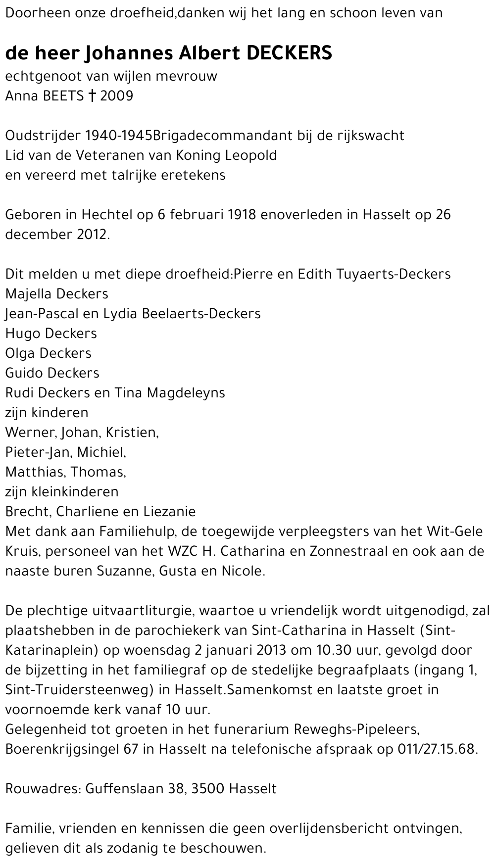 Johannes Albert Deckers