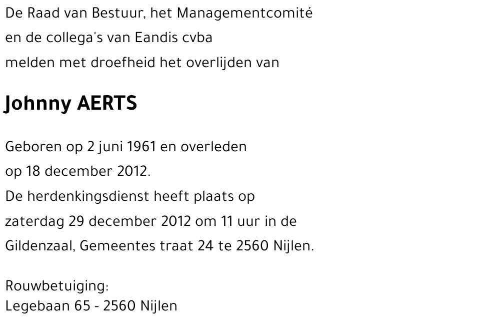 Johnny AERTS