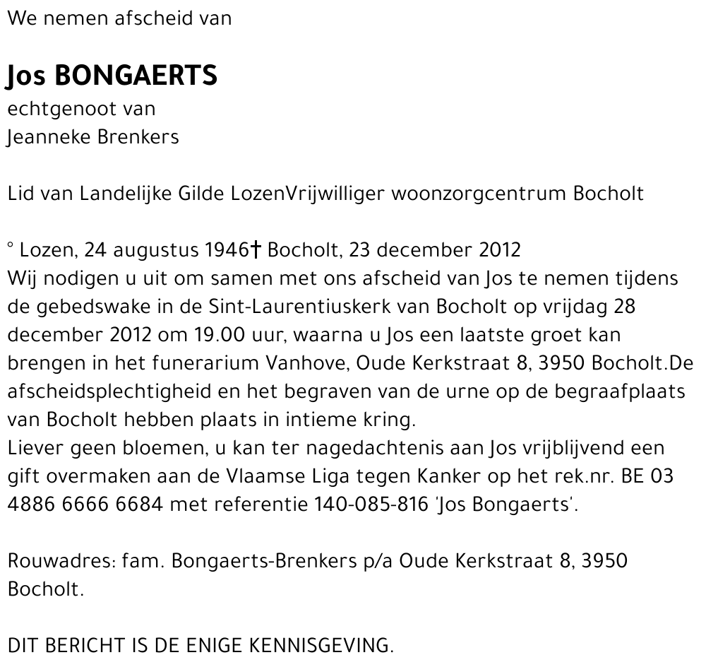 Jos Bongaerts