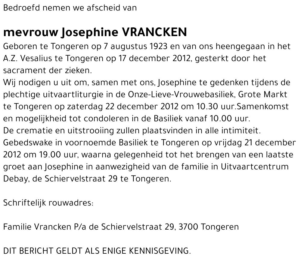 Josephine VRANCKEN