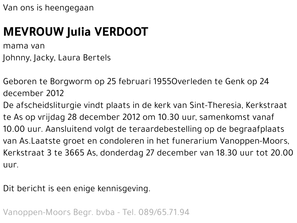Julia Verdoot