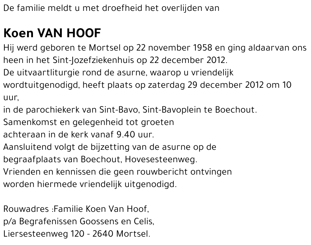Koen Van Hoof