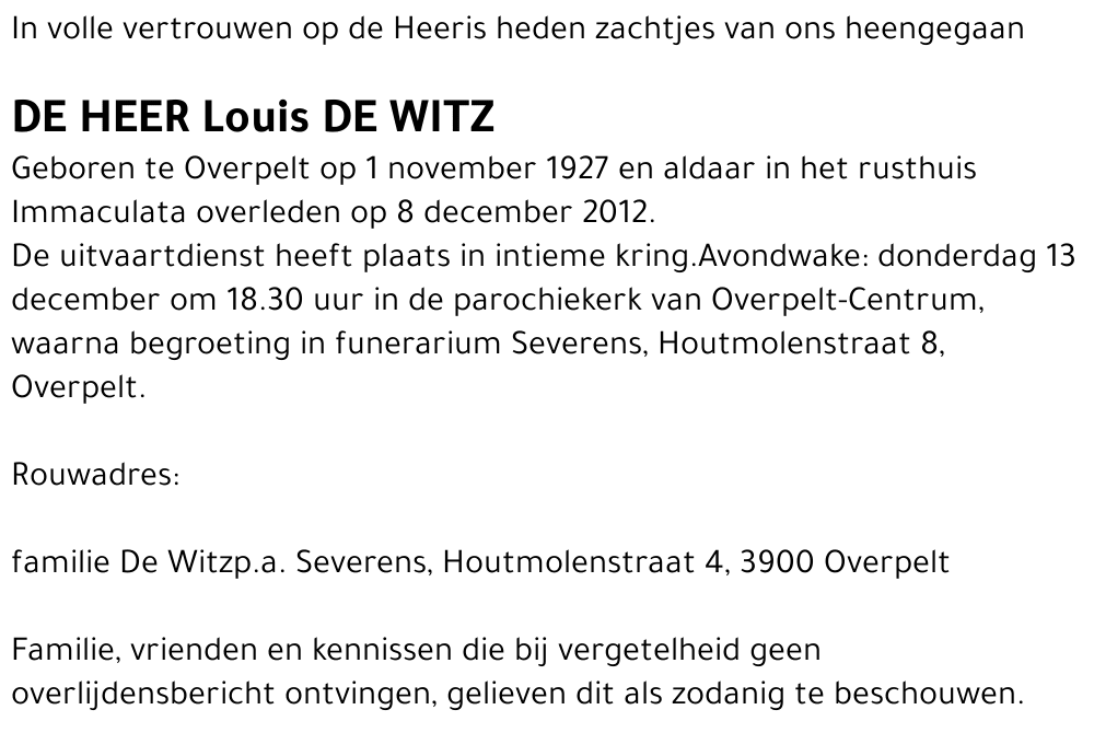 Louis De Witz