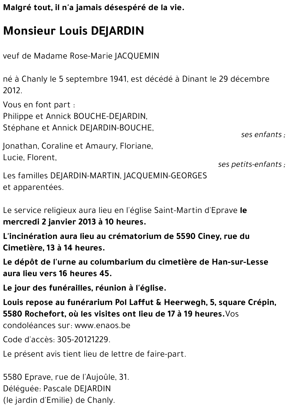Louis DEJARDIN