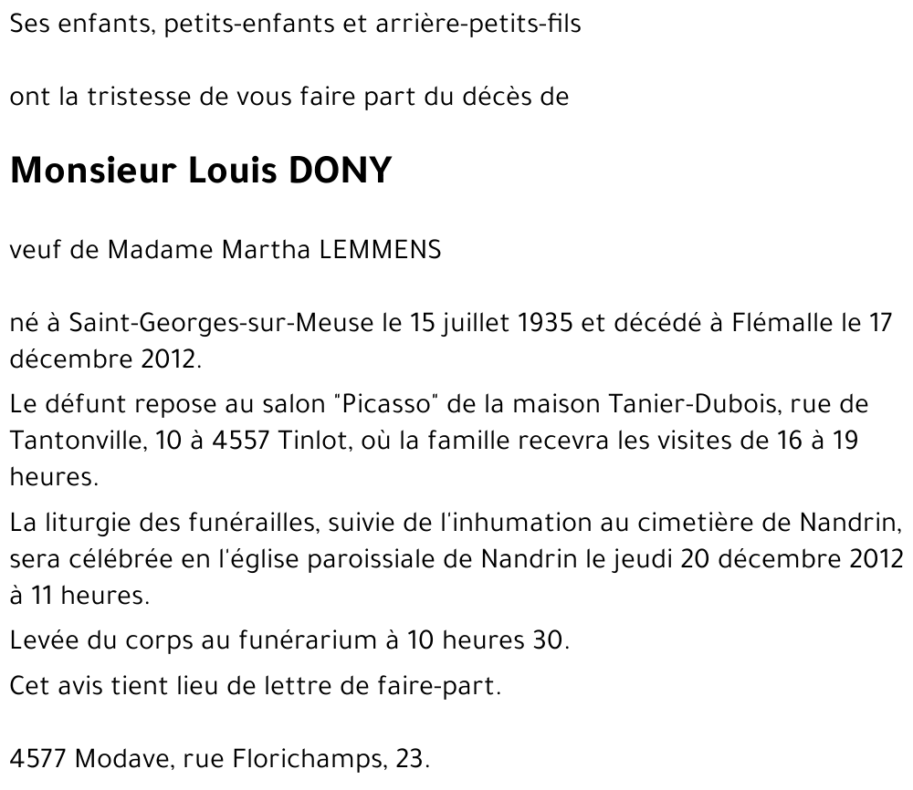 Louis DONY