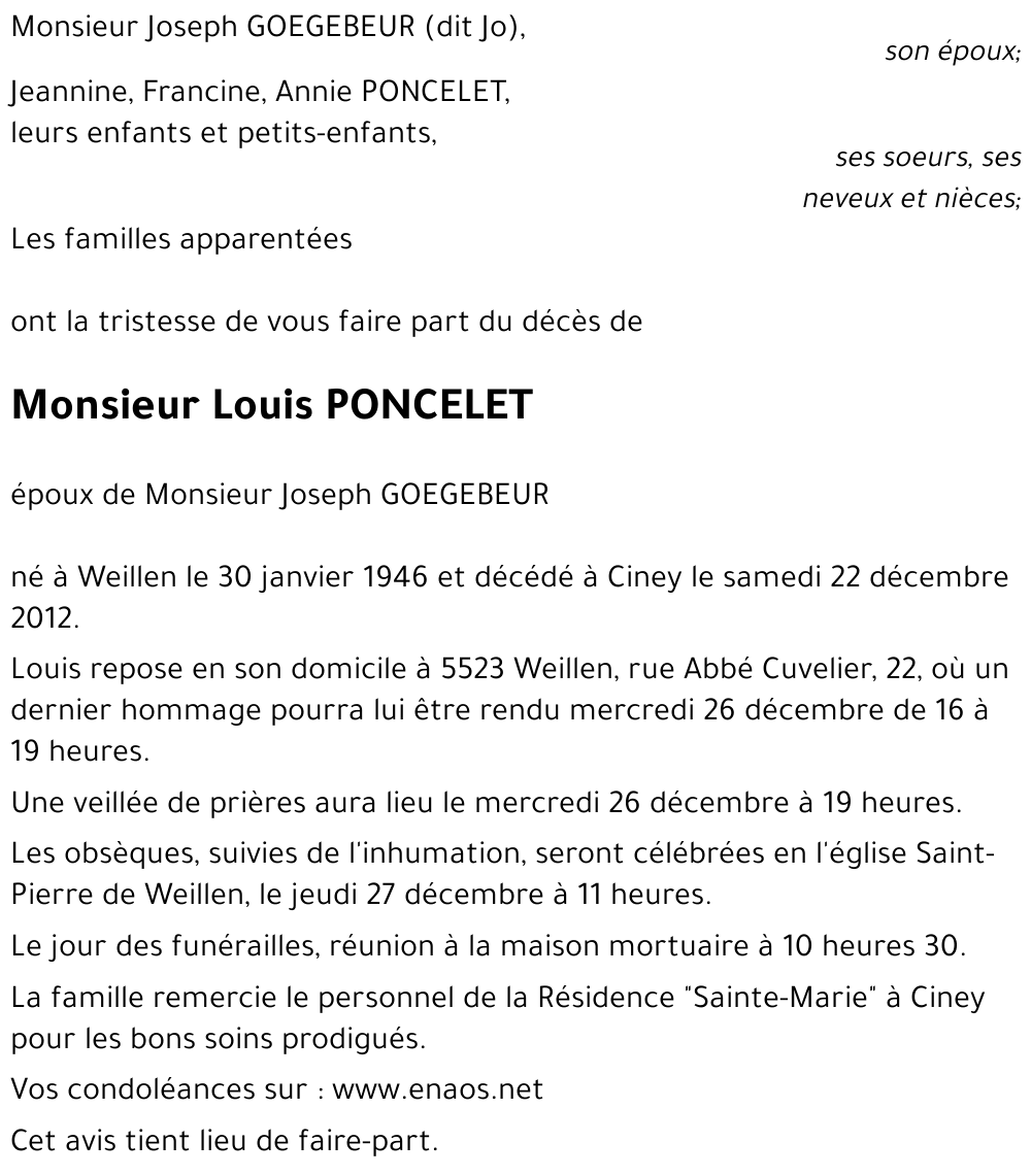 Louis PONCELET