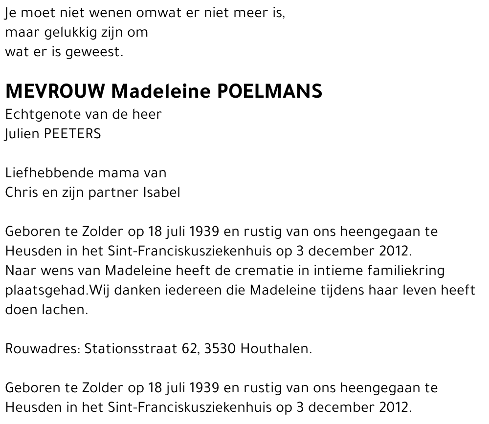 Madeleine POELMANS