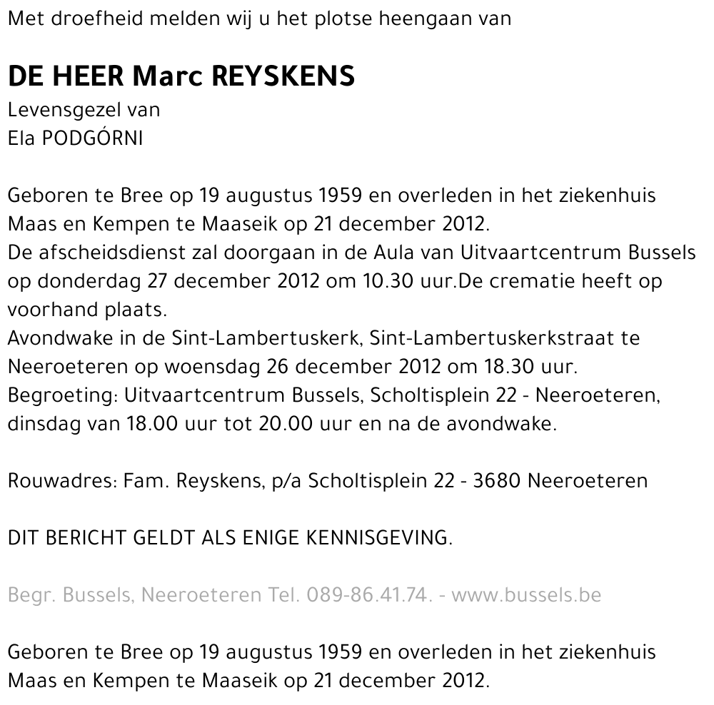 Marc REYSKENS