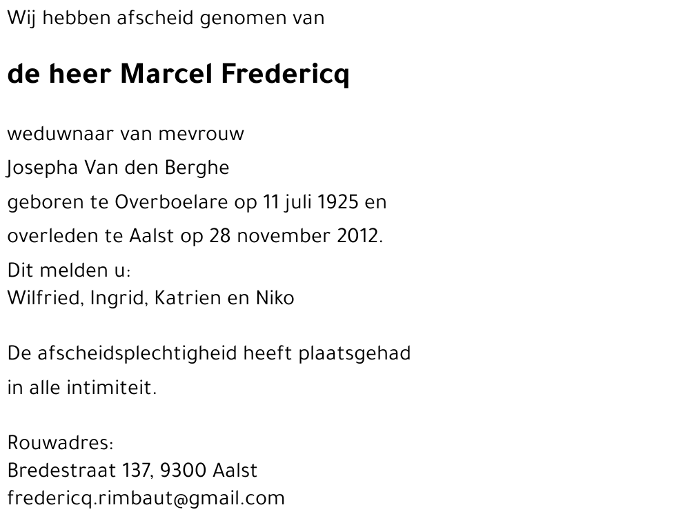 Marcel Fredericq