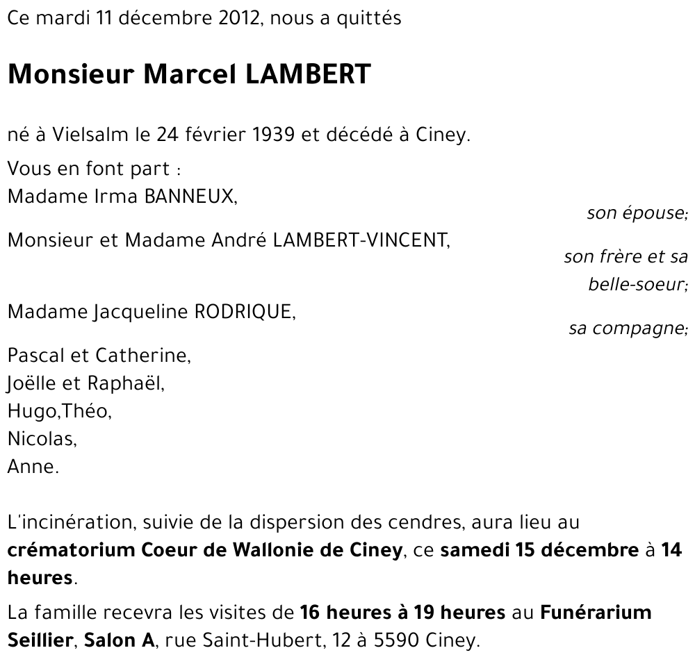 Marcel LAMBERT