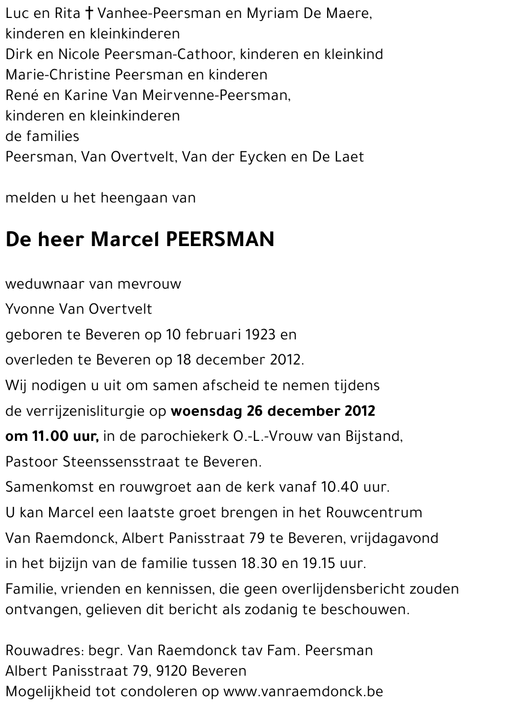 Marcel PEERSMAN