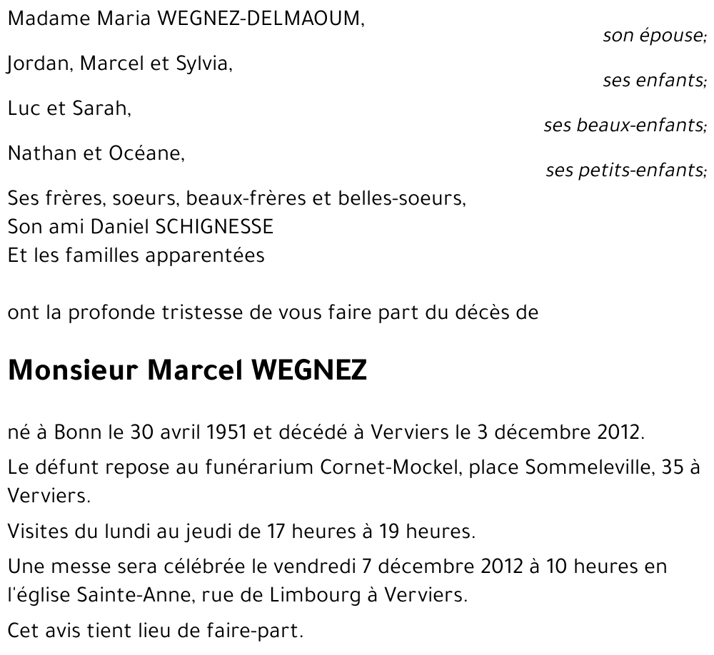 Marcel WEGNEZ