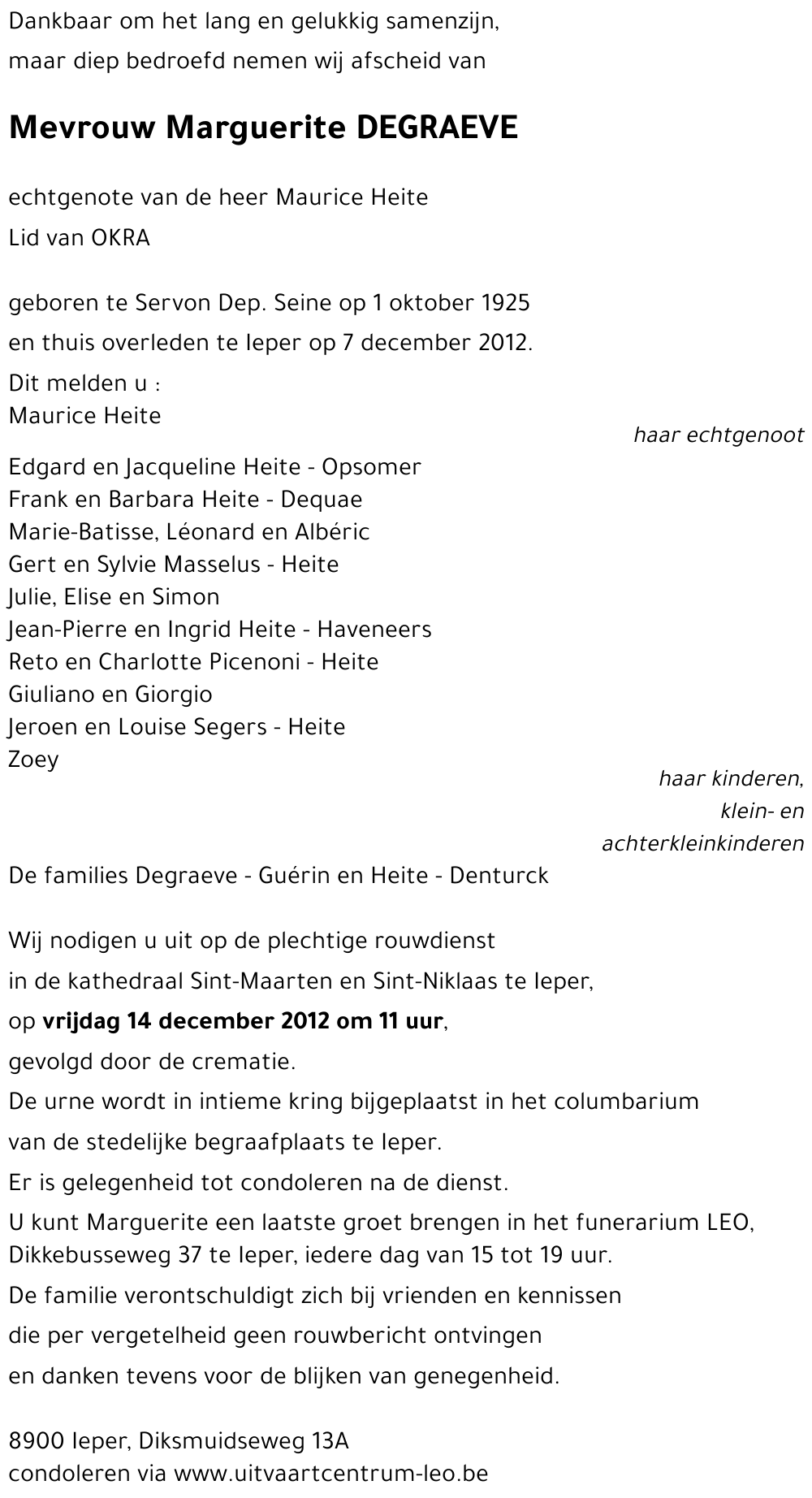Marguerite DEGRAEVE