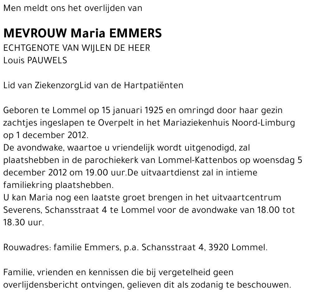 Maria Emmers