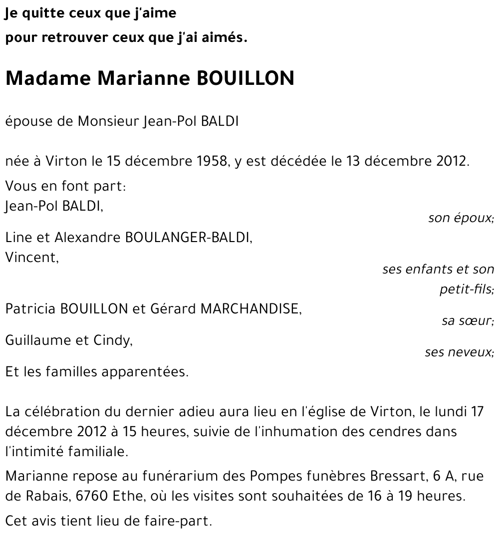 Marianne BOUILLON