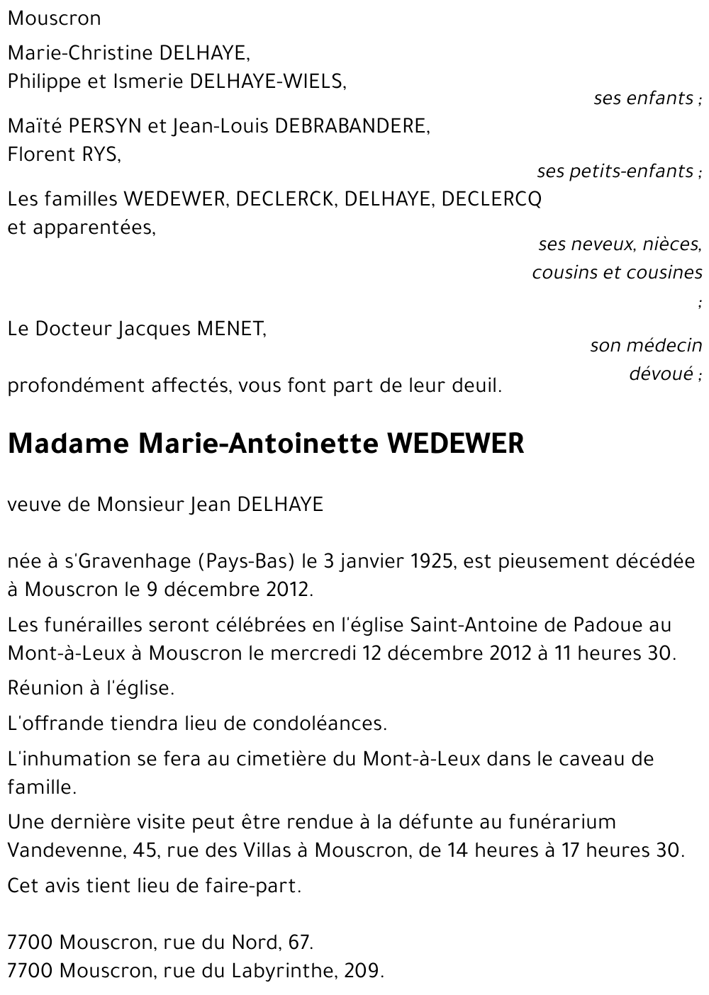 Marie-Antoinette WEDEWER
