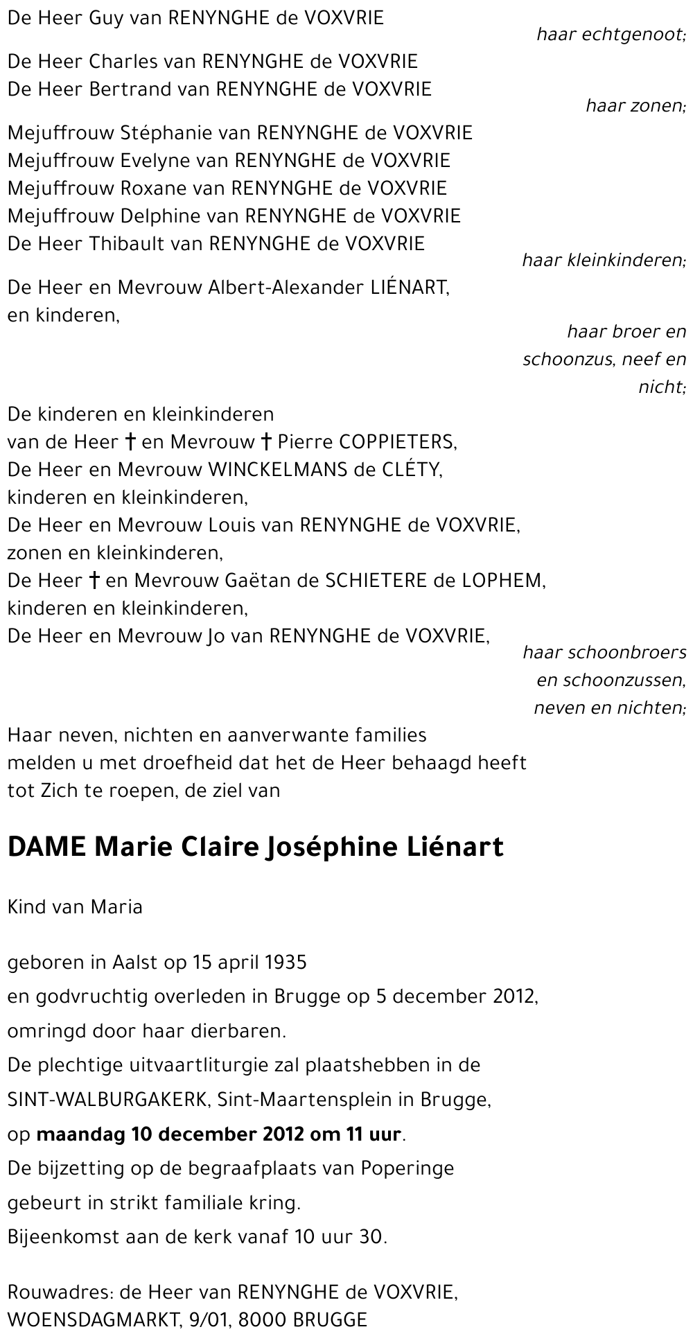 Marie Claire Liénart