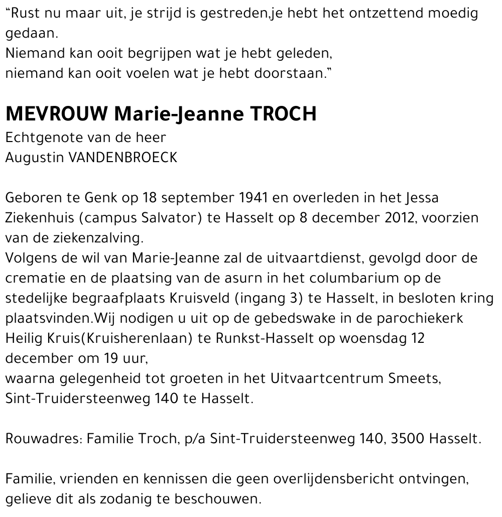 Marie Jeanne Troch