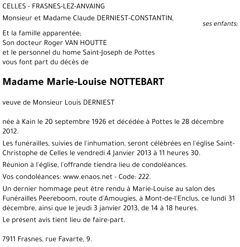 Marie-Louise NOTTEBART