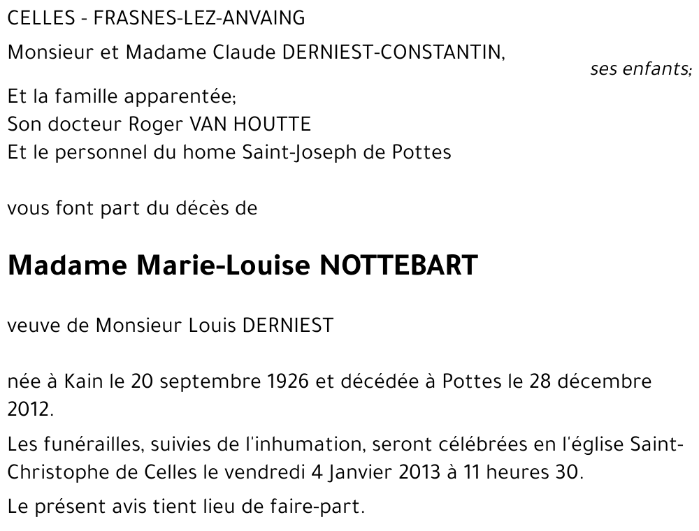 Marie-Louise NOTTEBART