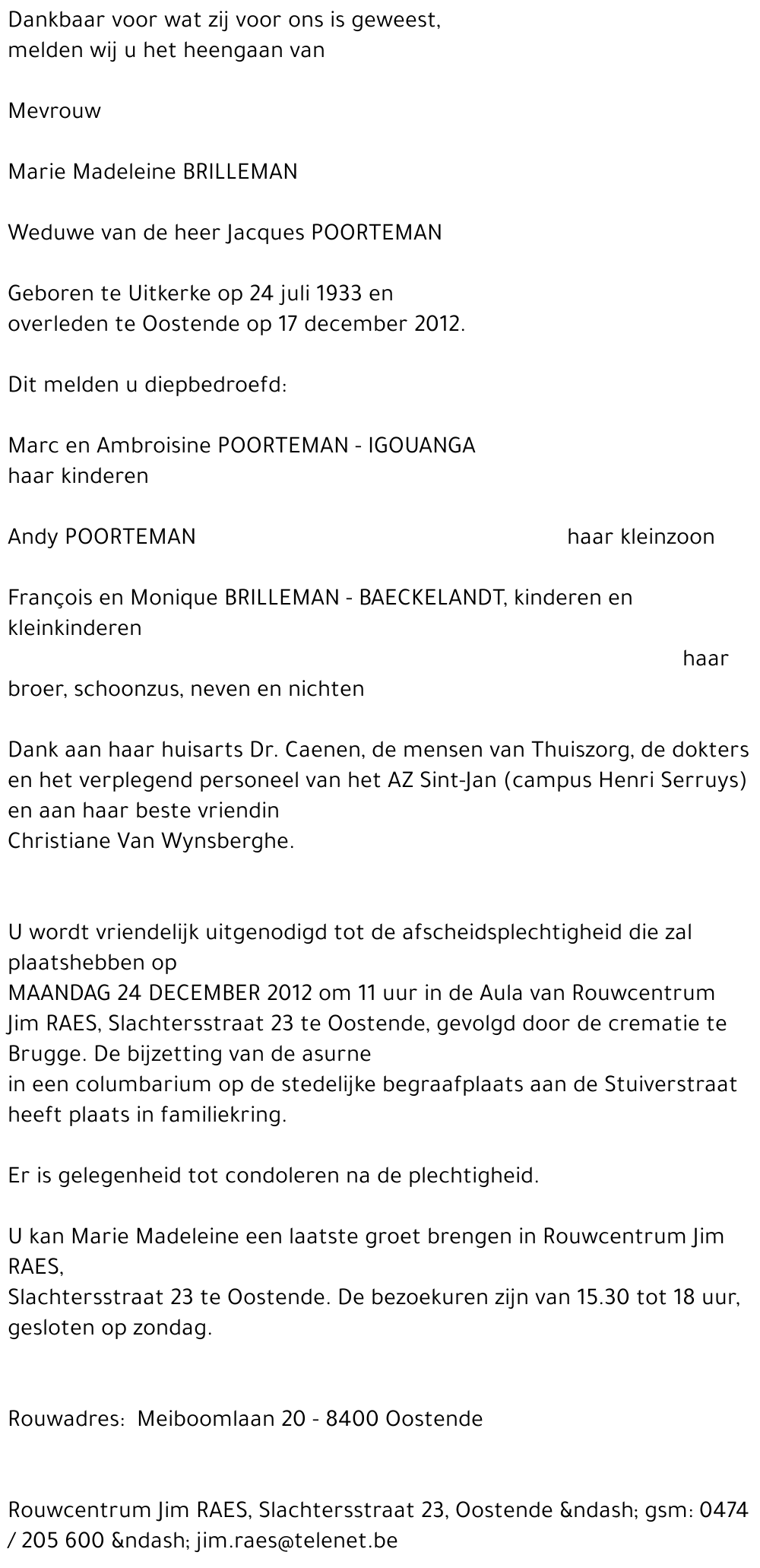 Marie-Madeleine Brilleman