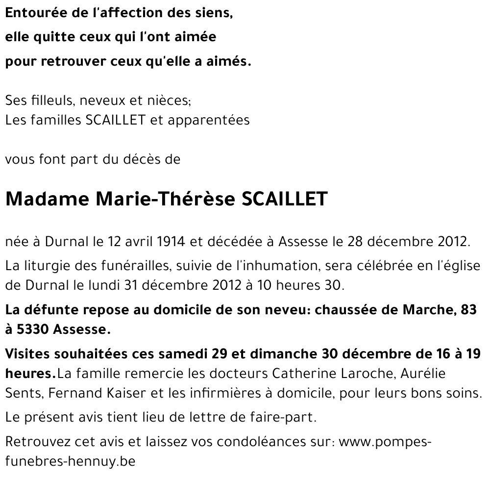 Marie-Thérèse SCAILLET