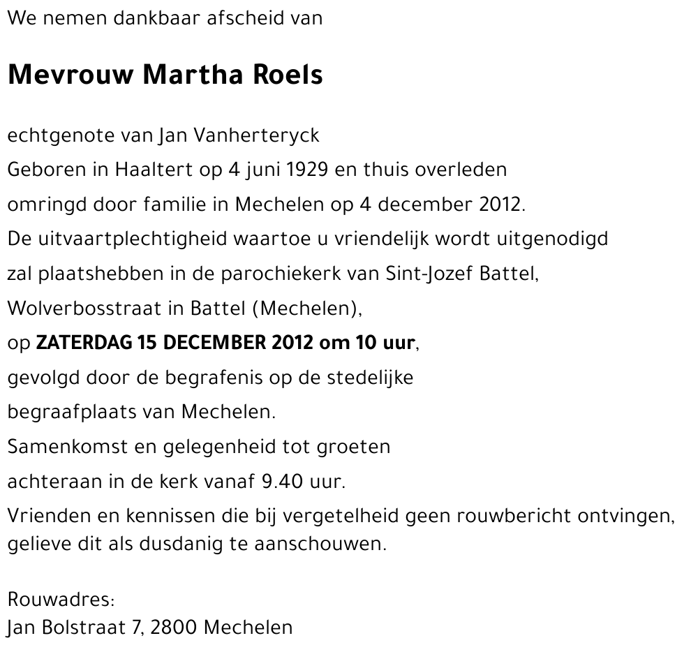 Martha ROELS