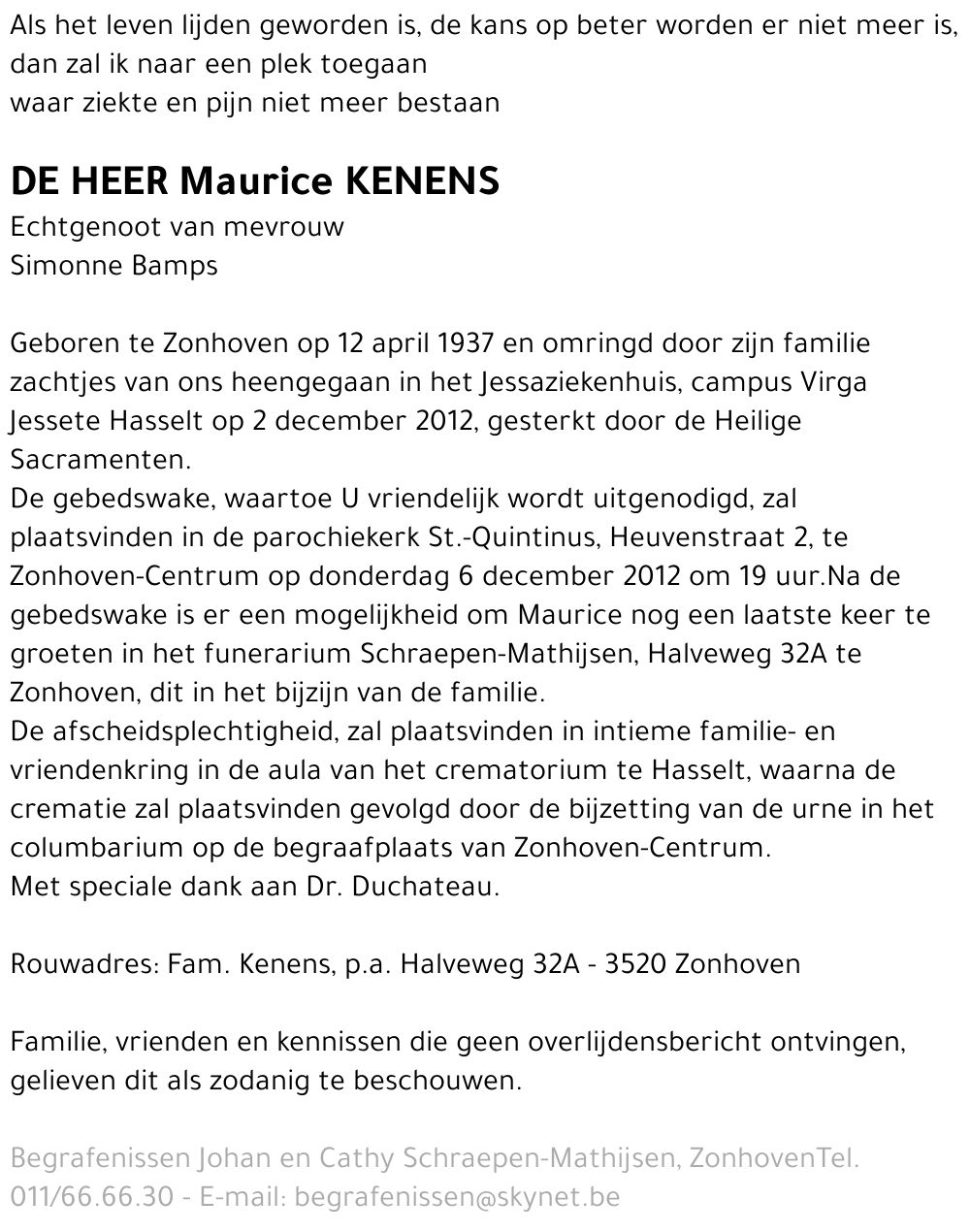 Maurice Kenens