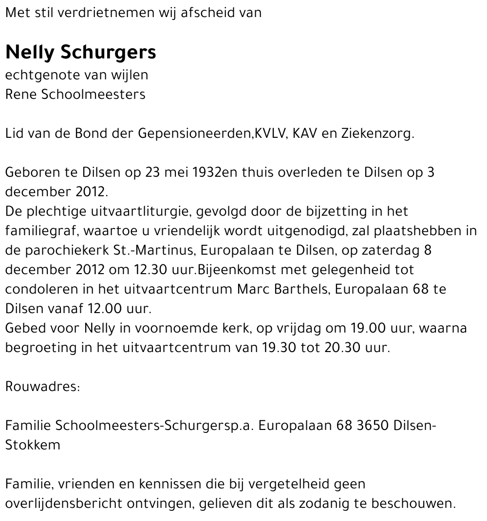 Nelly Schurgers