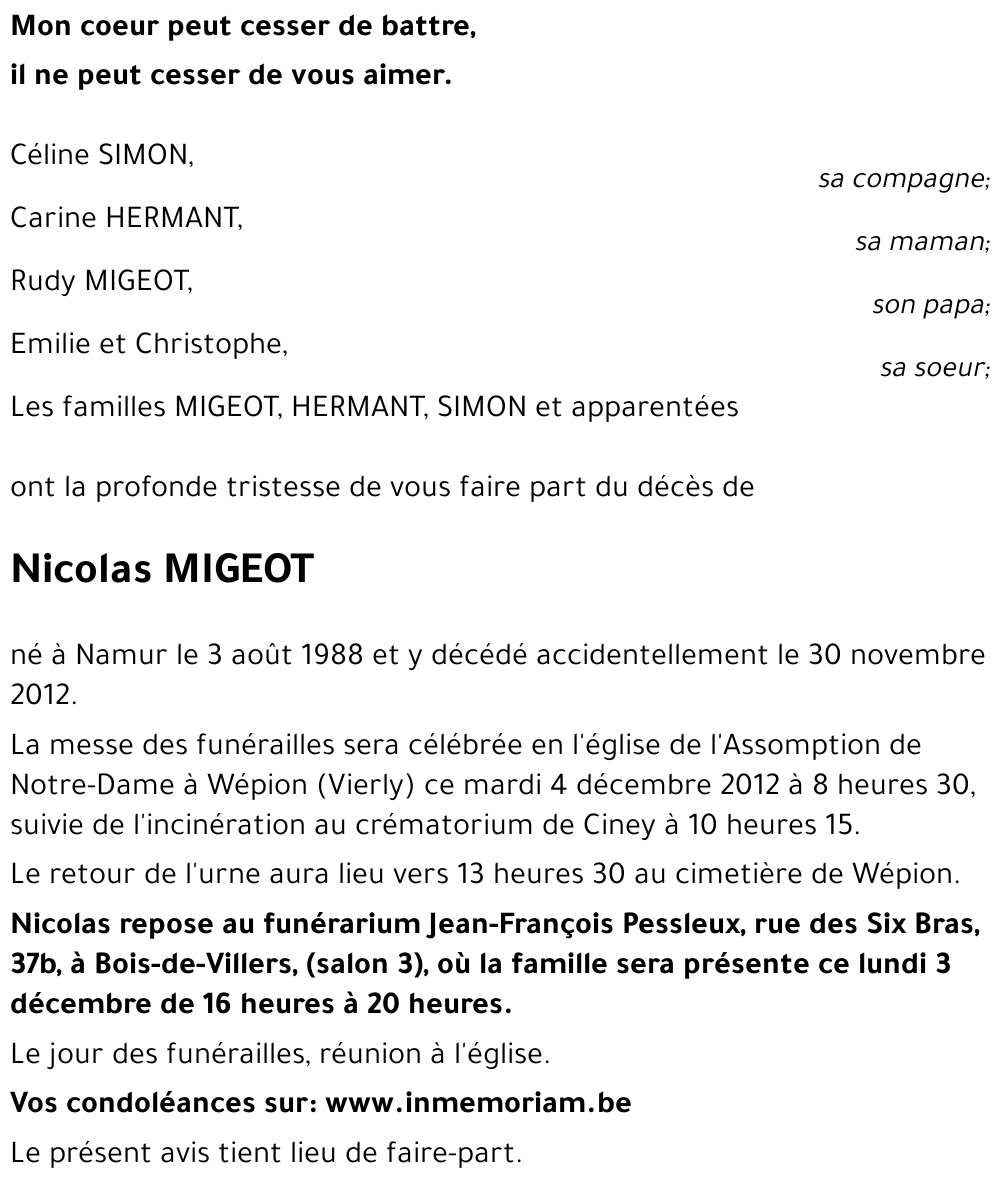 Nicolas MIGEOT