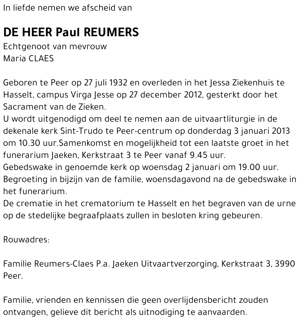 Paul Reumers