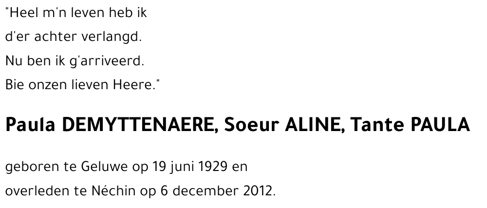 Paula DEMYTTENAERE