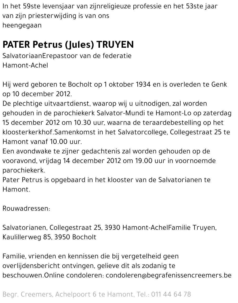 Petrus (Jules) Truyen