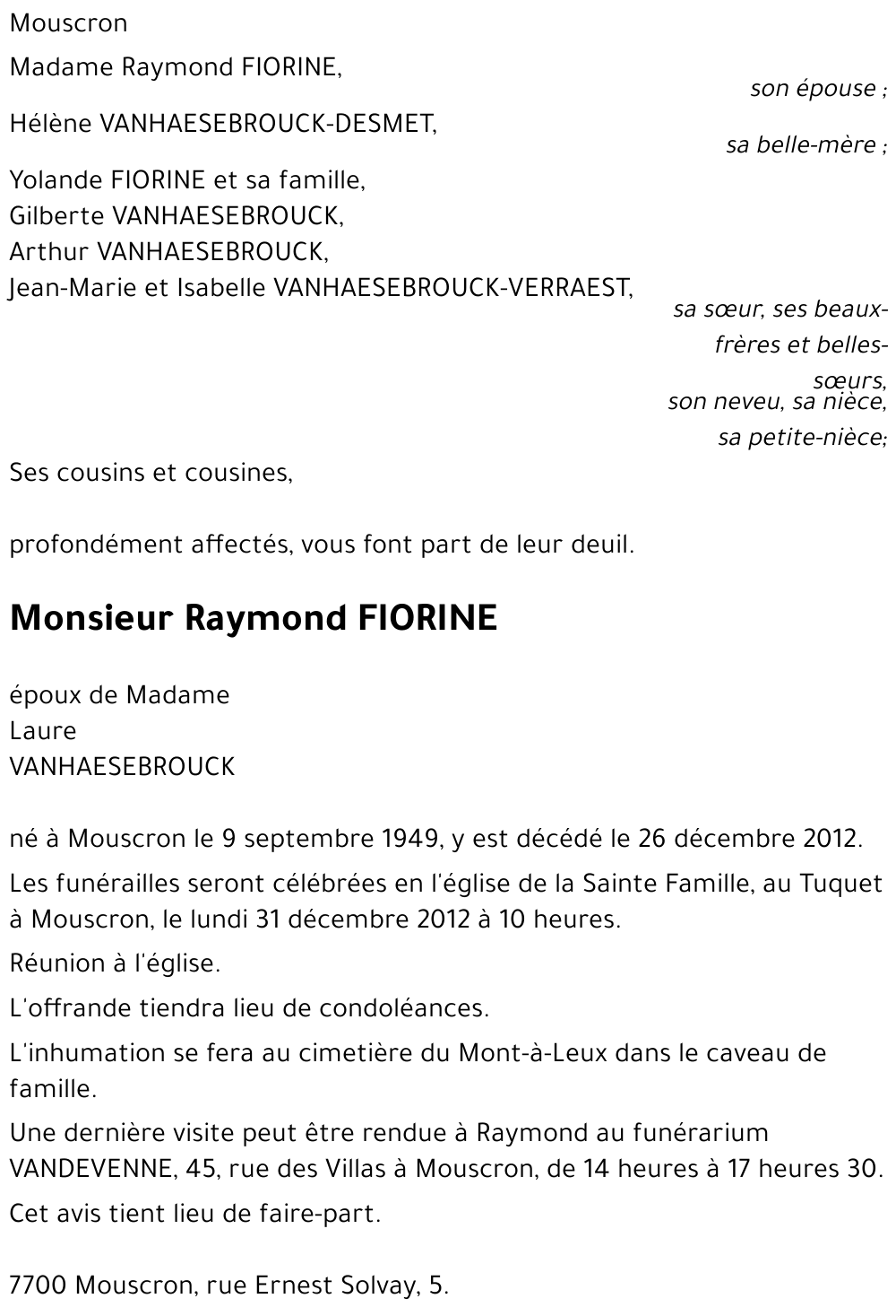 Raymond FIORINE