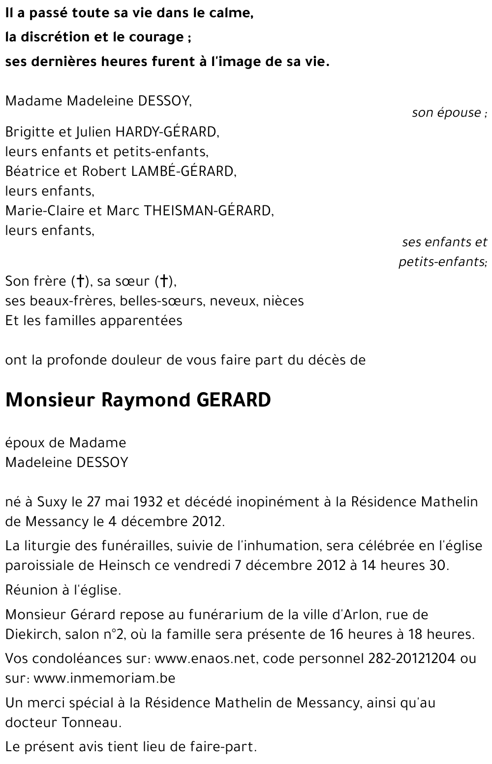 Raymond GERARD