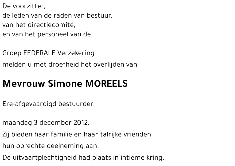 Simone MOREELS