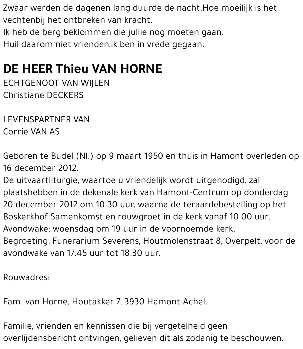 Thieu van Horne