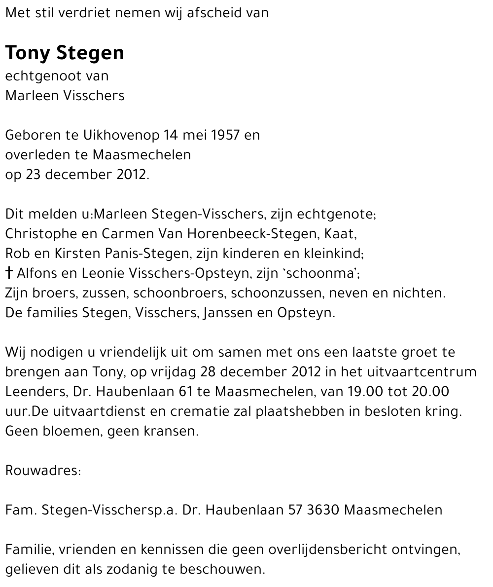 Tony Stegen