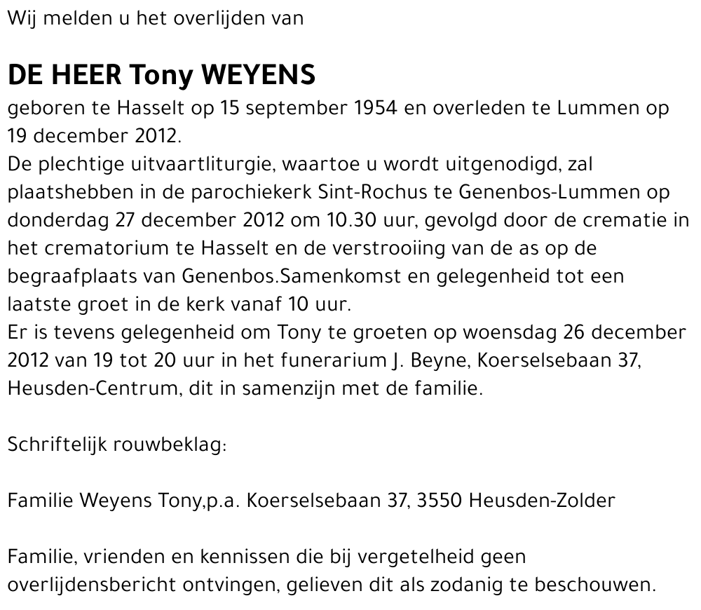 Tony Weyens