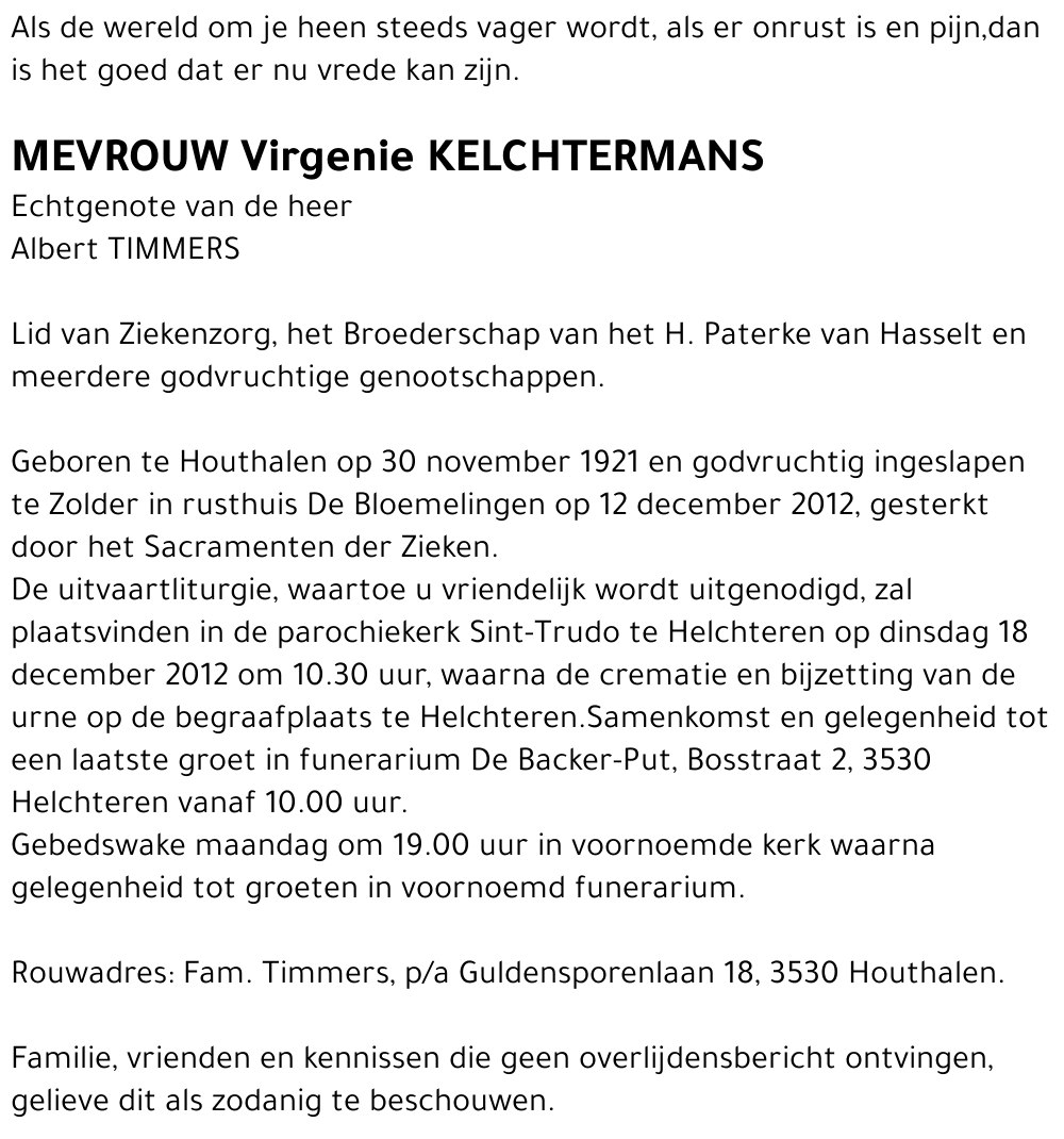 Virgenie KELCHTERMANS