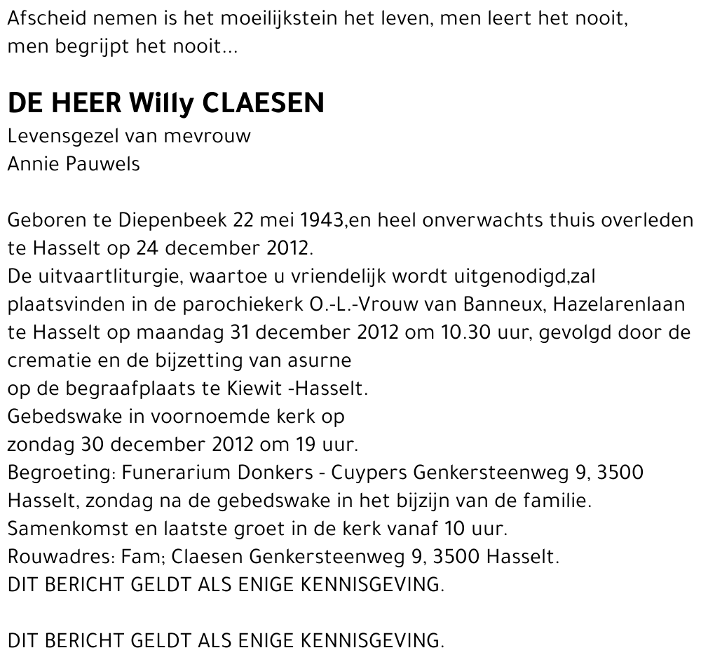 Willy Claesen